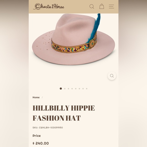 New Charlie 1 Horse Lainey Wilson Hillbilly Hippie hat Sz Medium - Picture 7 of 7